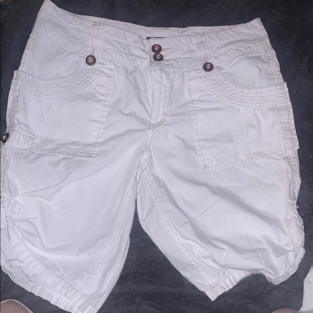 Women's White Casual Shorts